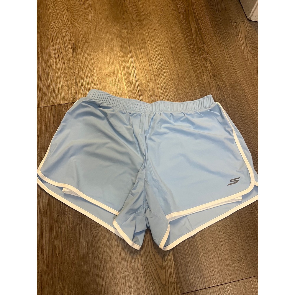 Skechers Performance Womens Light Blue Running Shorts Mesh Liner SH120S Size M